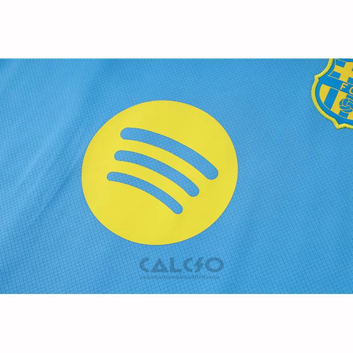 Tuta da Track FC Barcellona Manica Corta 2025-2026 Blu - Pantaloncini